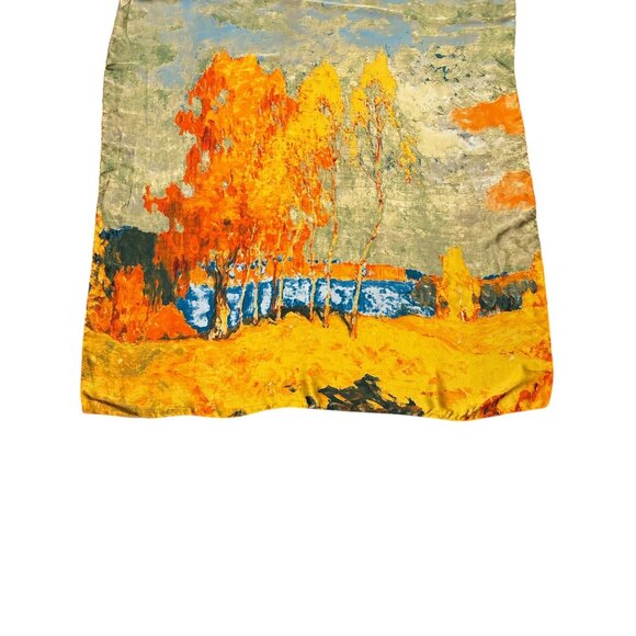 Large Scarf/Wrap With Autumn Landscape Print - Picture 2 of 5